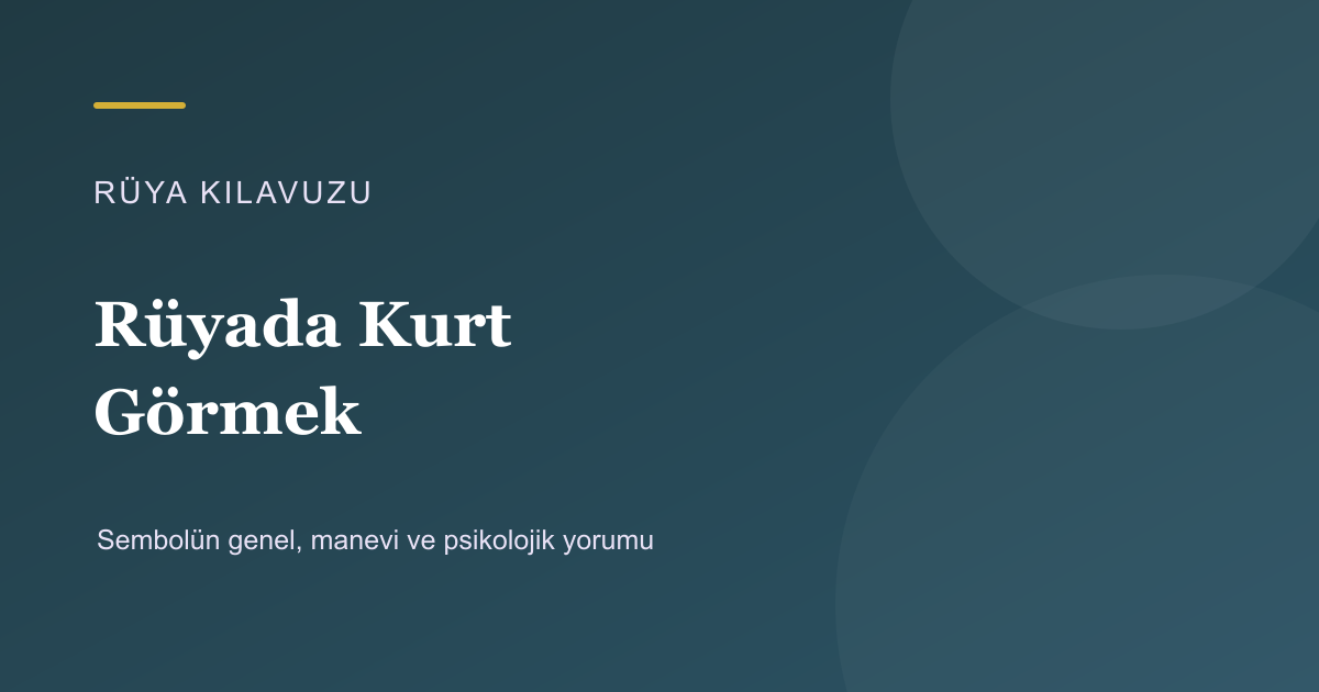 Rüyada Kurt Görmek için Rüya Kılavuzu görseli